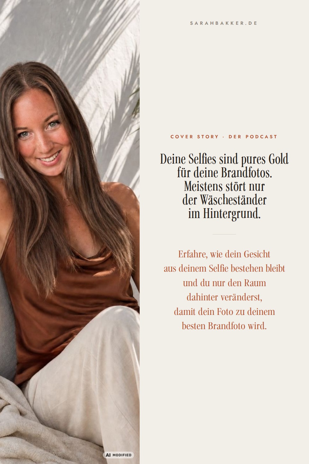 Deine Selfies sind pures Gold f&uuml;r deine Brandfotos. Grafik von Sarah Bakker