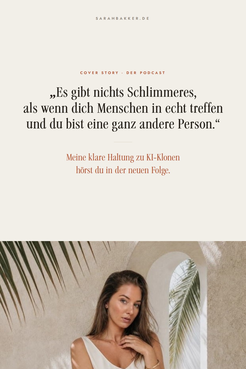 Es gibt nichts Schlimmeres, als wenn dich Menschen in echt treffen und du bist eine ganz andere Person. Zitat-Grafik von Sarah Bakker