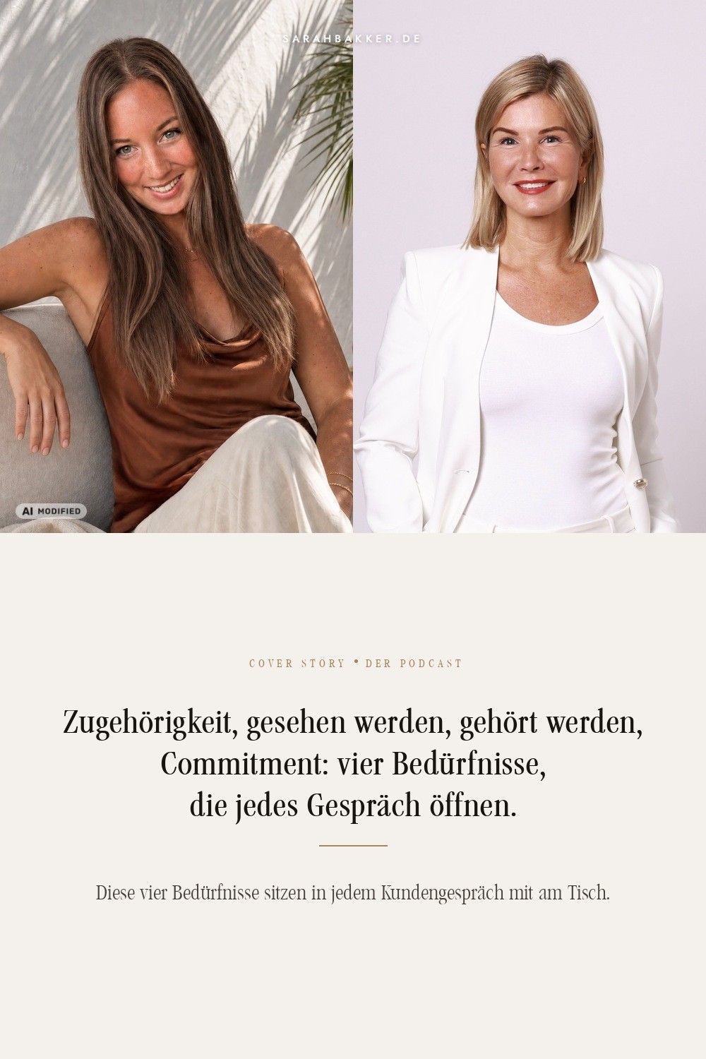 Die vier Grundbed&uuml;rfnisse jedes Menschen: Zugeh&ouml;rigkeit, gesehen werden, geh&ouml;rt werden, Commitment