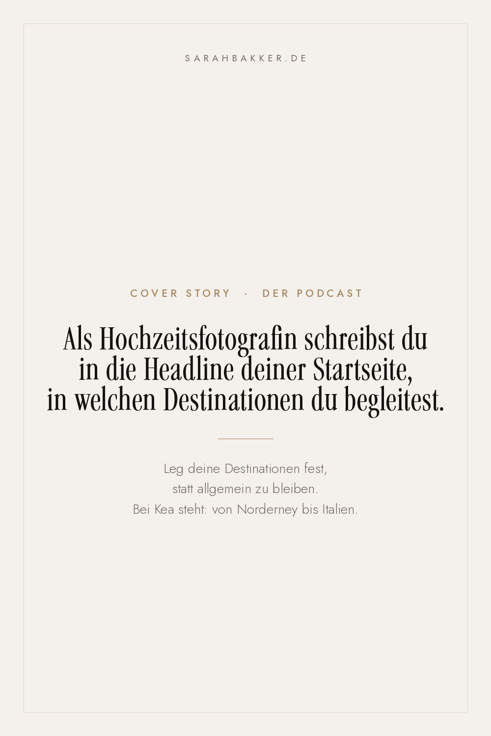 Von Norderney bis Italien, der Satz auf der Website, der ein Brautpaar &uuml;berzeugt hat