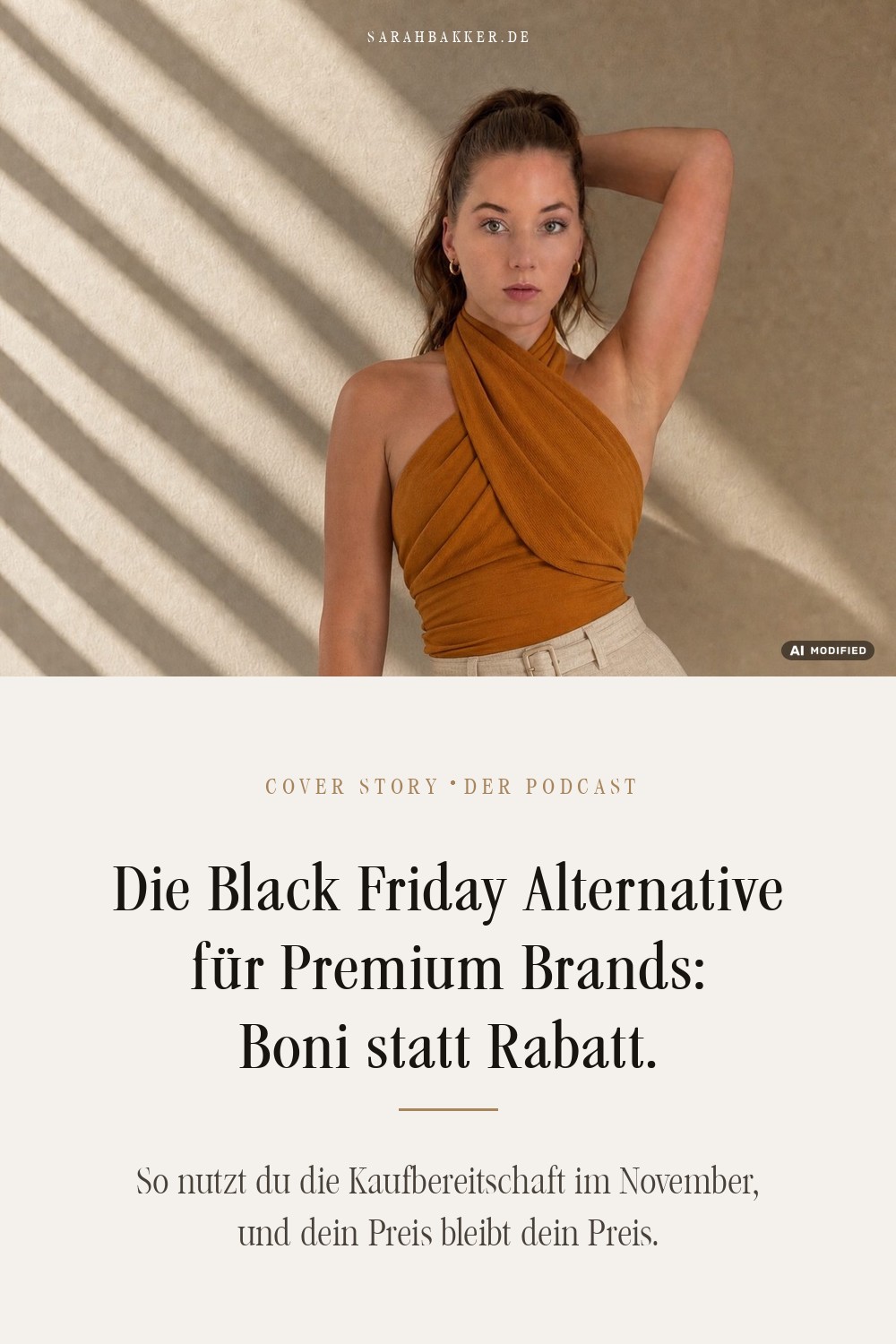 Boni statt Rabatt: So bleibt deine Premium Brand auch am Black Friday premium. Grafik von Sarah Bakker