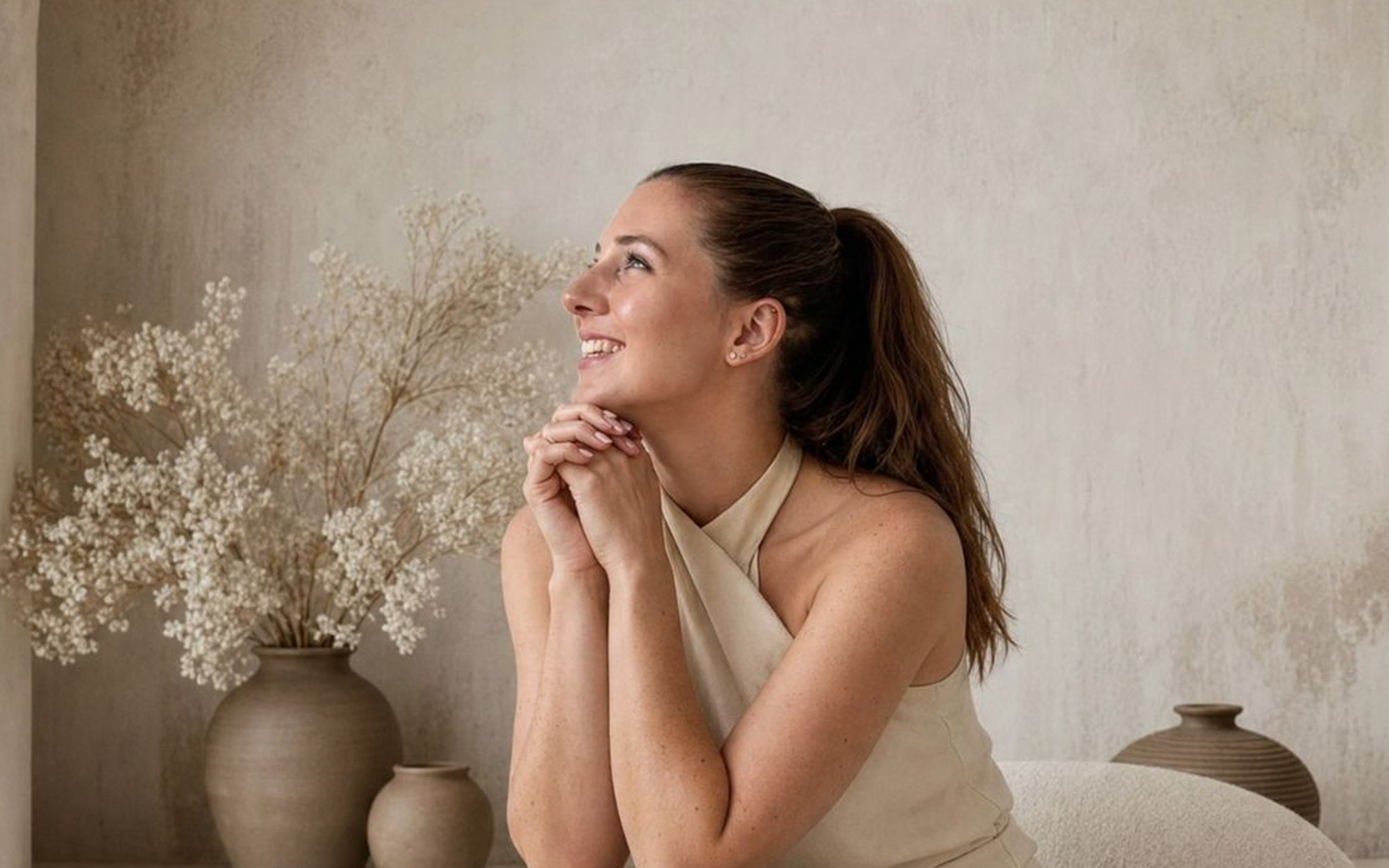 Business Portrait von Sarah Bakker in warmem Seitenlicht