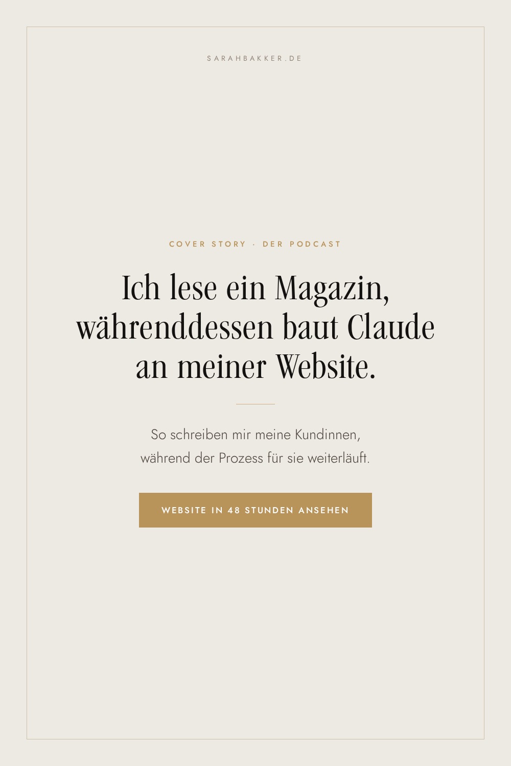 Ich lese ein Magazin. Claude baut w&auml;hrenddessen meine Website. Grafik von Sarah Bakker