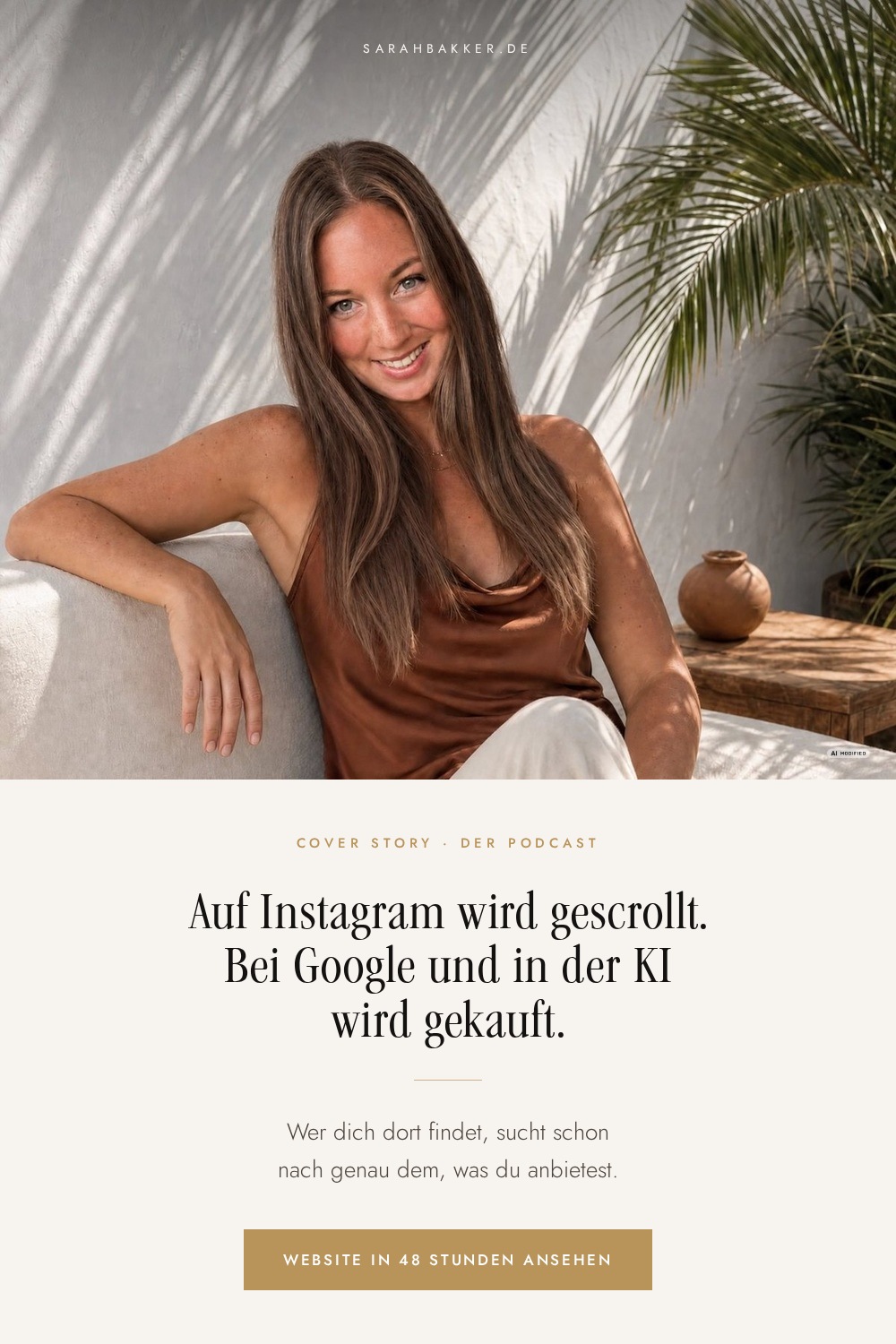 Auf Instagram wird gescrollt. Bei Google und in der KI wird gekauft. Grafik von Sarah Bakker