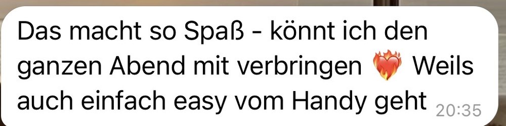 Nachricht darüber, dass das Upgrade direkt vom Handy funktioniert