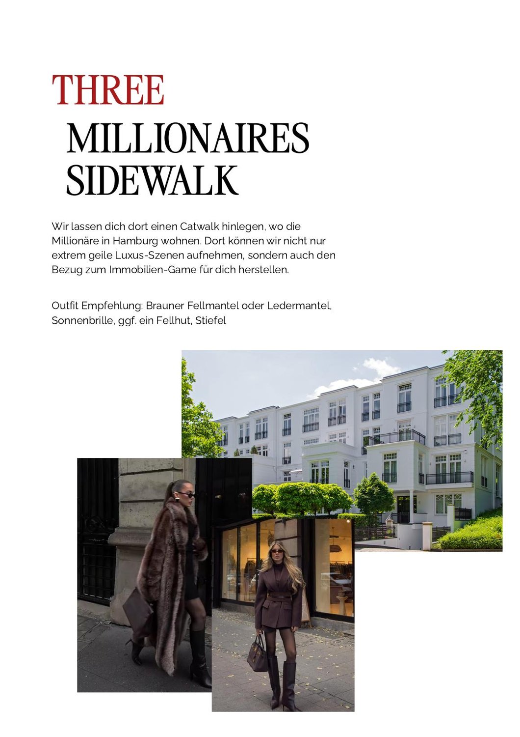 Lookbook Hamburg · Kapitel drei: Millionaires Sidewalk am Harvestehuder Weg