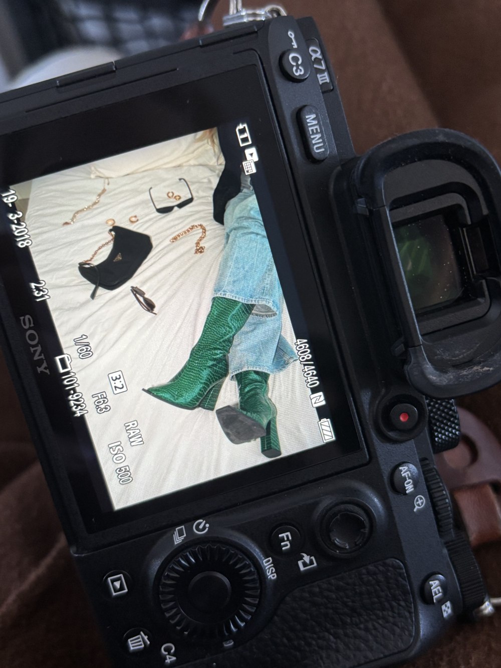Behind the Scenes Mallorca · die Looks auf dem Kameradisplay