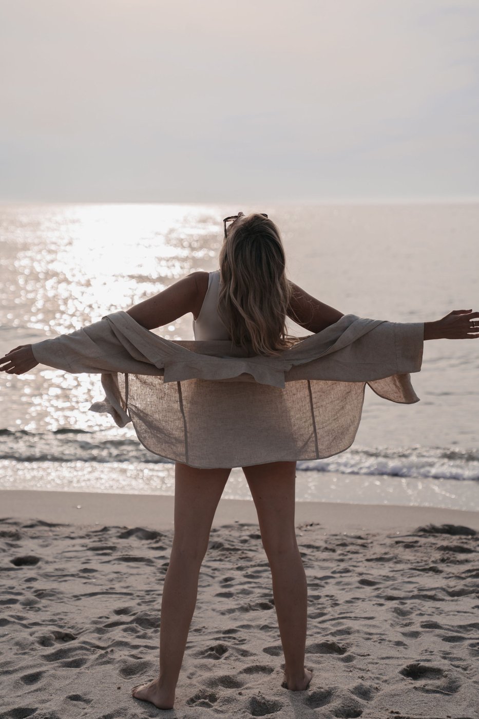 Editorial Shooting am Strand von Sylt · Daniela am Meer
