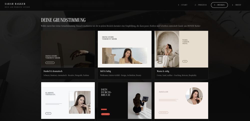 Das Design-Studio: Layout-Vorschauen zum Anklicken